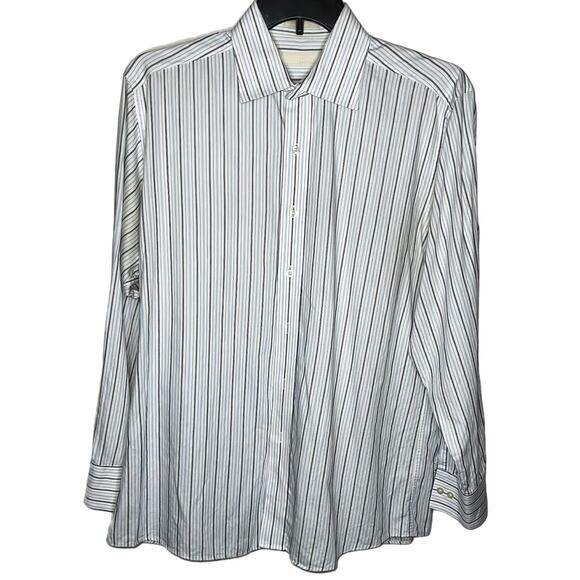 Michael Kors Mens Long Sleeve Collared Button Down Shirt, White 16 1/2, 34/35 - Picture 1 of 10